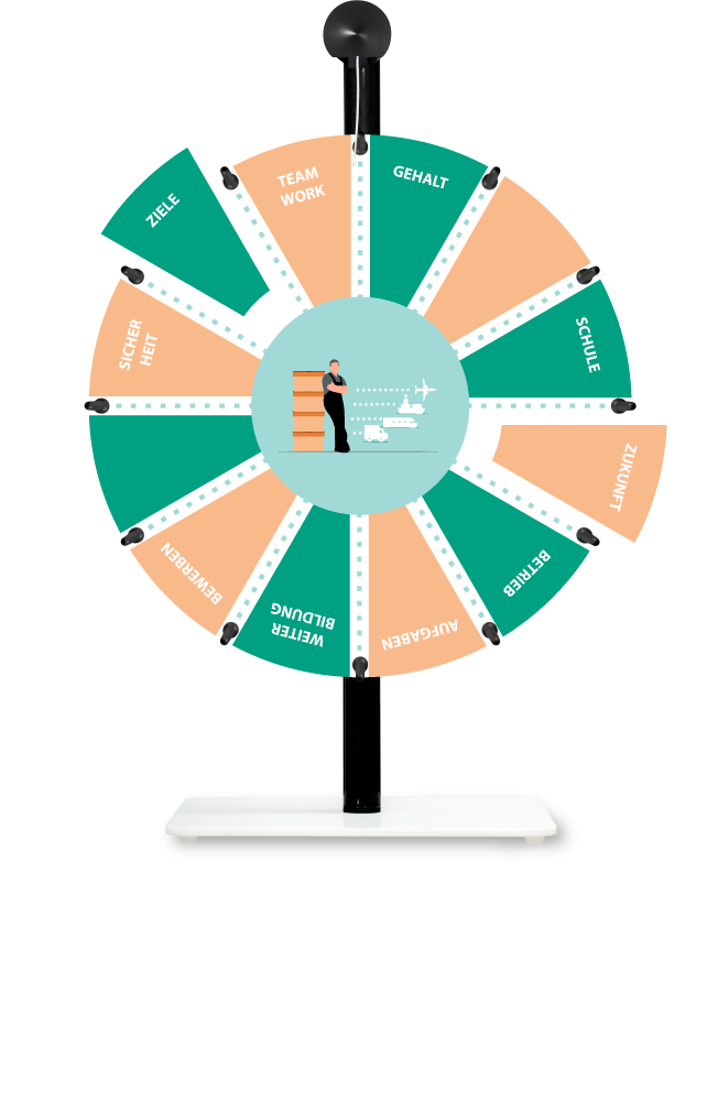 Roue de la fortune de table Champs interchangeables